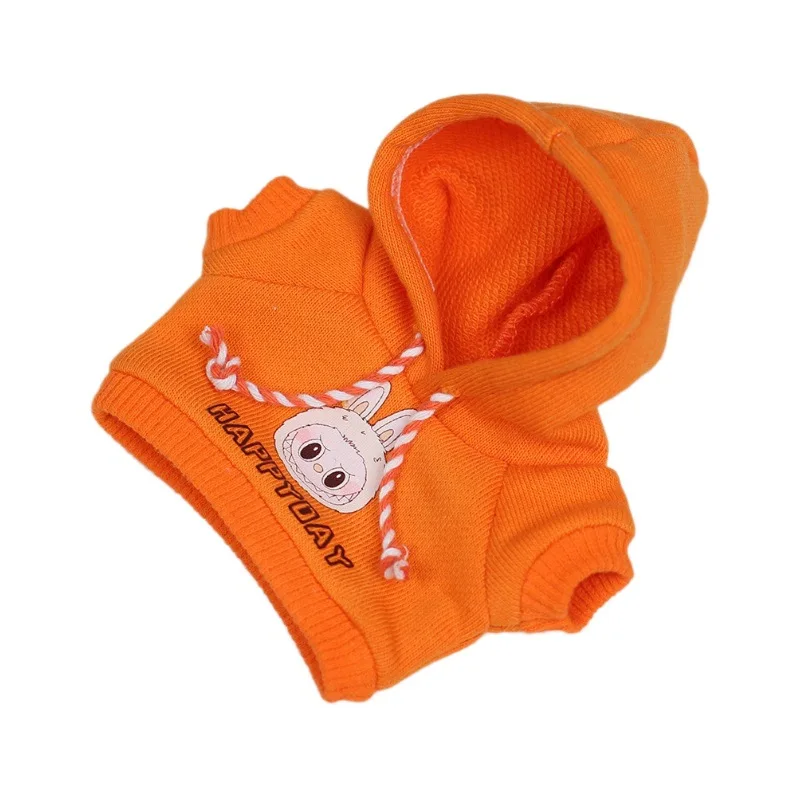 Ropa de Labubu de 17cm, sudadera con batido de corazón, ropa de muñeca Macaron Labubu