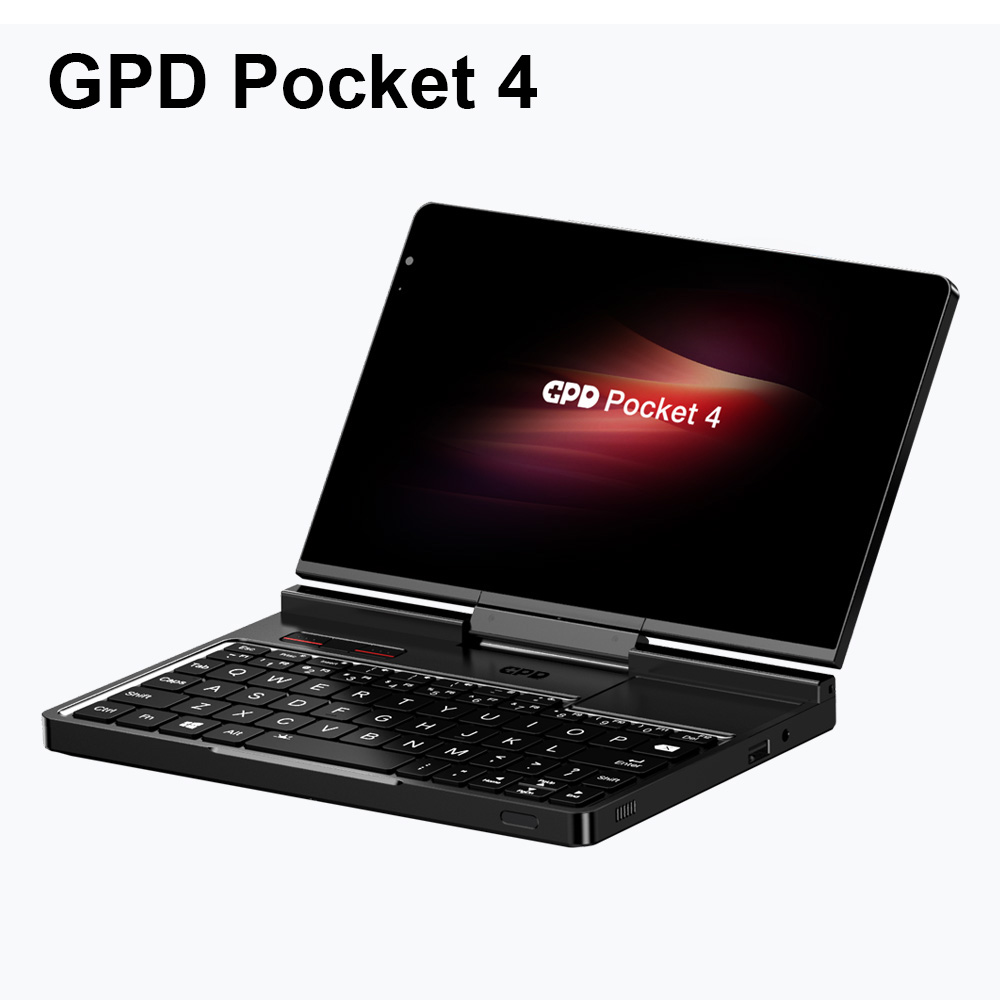 Оригинальный GPD Pocket 4 2025 года, 8,8-дюймовый портативный мини-ПК AMD AI 9 HX 370, 64 ГБ ОЗУ, 2 ТБ, NVMe, перевернутый 180 °   Портативный компьютер для бизнеса