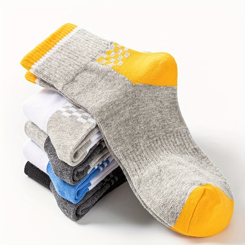 5 pairs/set hommes respirant décontracté chaussettes de sport trimestre chaussettes pour toutes les saisons