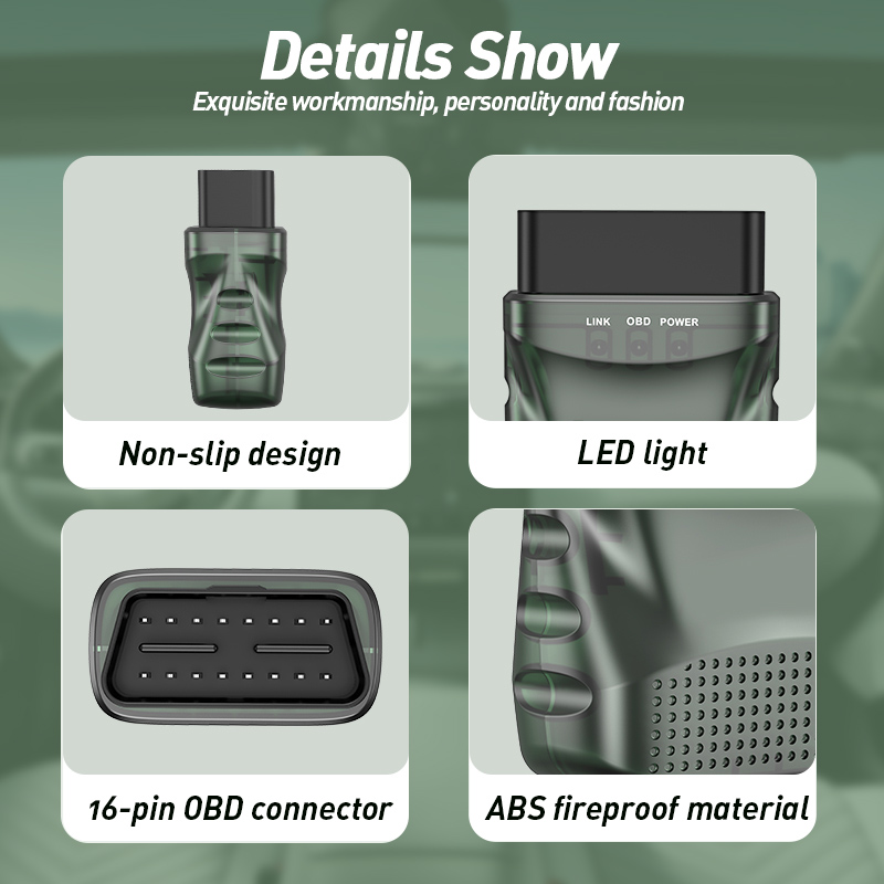 บลูทูธOBD2 เครื่องสแกนเนอร์เครื่องมือวินิจฉัย,เครื่องอ่านรหัสรถOBDII/EOBDเครื่องสแกนเนอร์รีเซ็ต,BT4.0 เครื่องมือสแกนวินิจฉัย