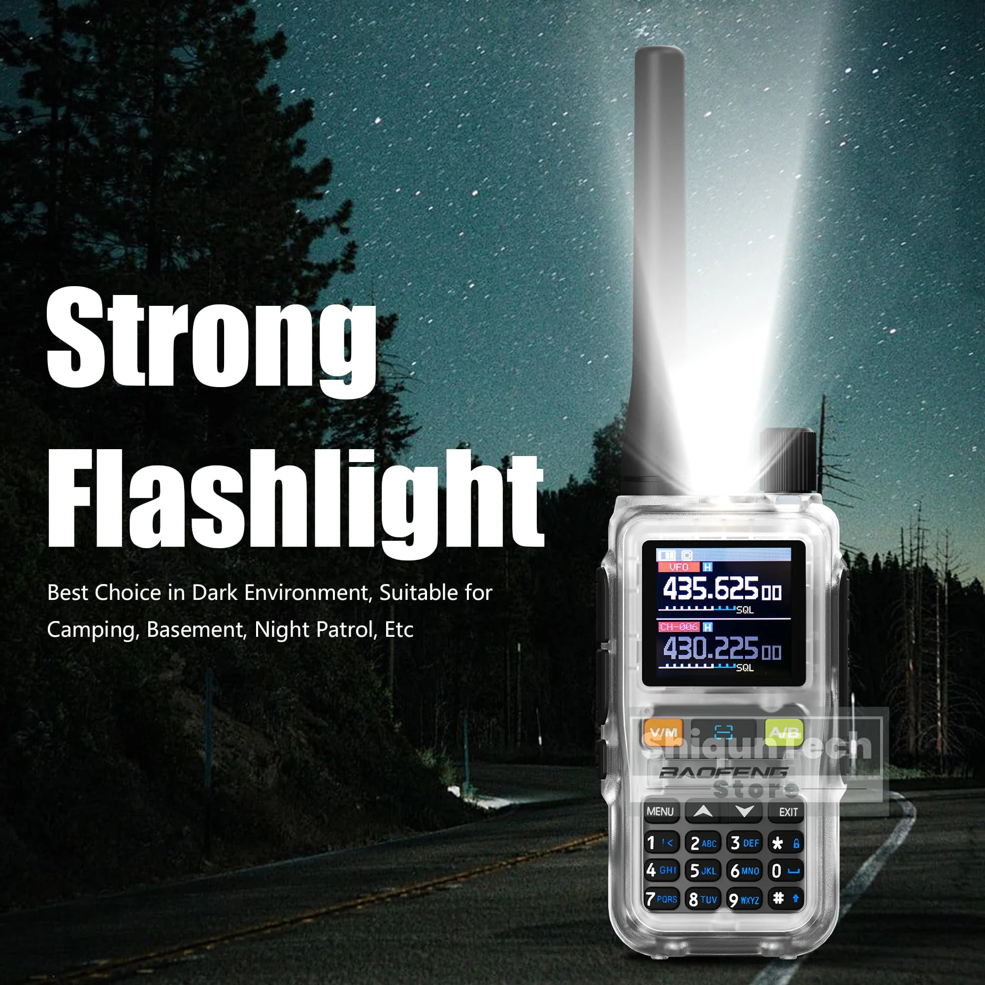 Baofeng UV 5R Mini Walkie Talkie banda de aire UHF/VHF reloj Dual PTT Bluetooth programación tipo C Camping Ham Radio actualización 5R