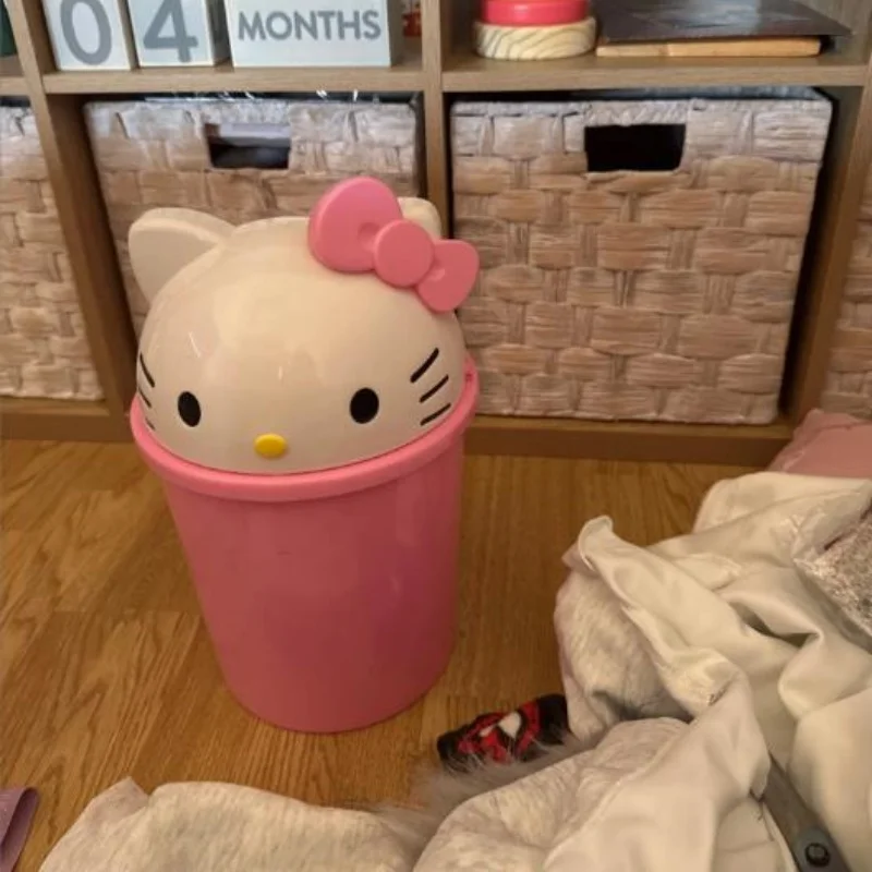 Nowy Sanrio Hello Kitty Kosz na śmieci Kosz na śmieci Kosz na śmieci Sanrio Kawaii Kosz na śmieci Pokój dzienny Sypialnia