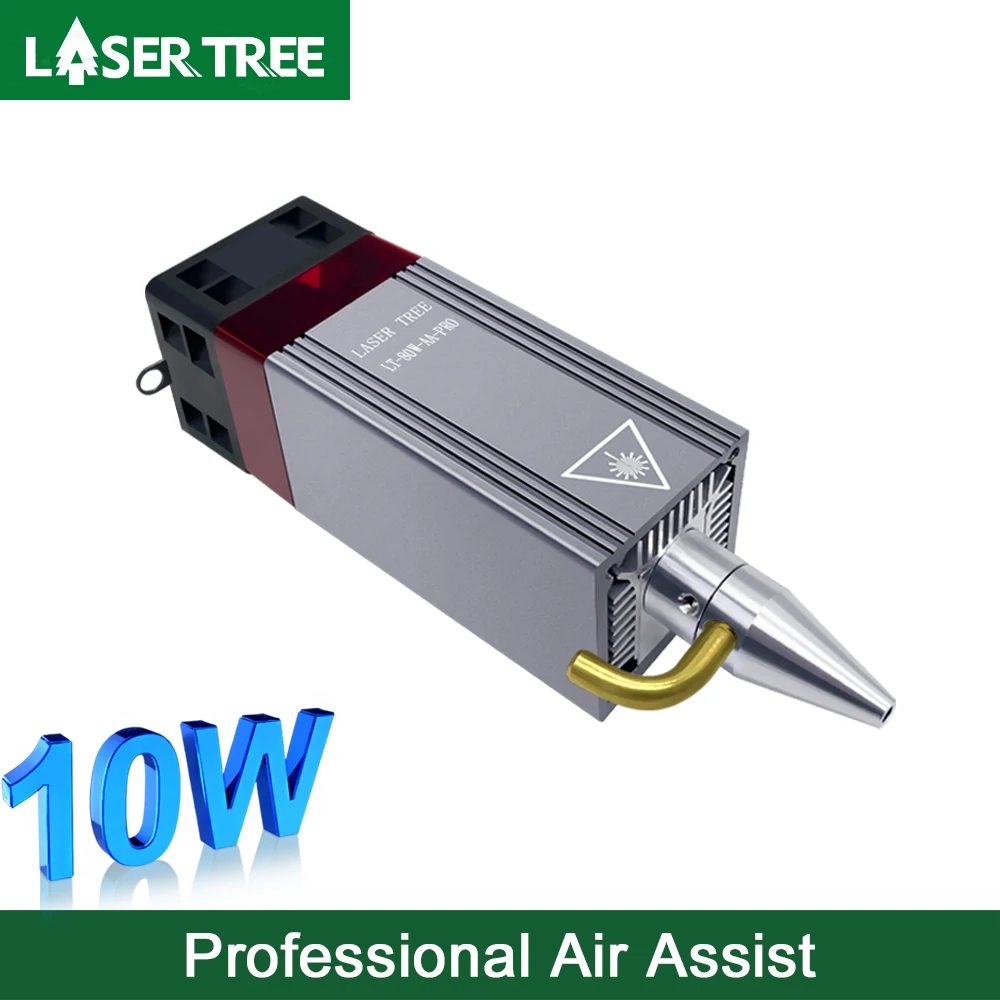 Módulo de potencia óptica con asistencia de aire, Luz Azul TTL de 5W y 10W, 450nm, para máquina de corte CNC, grabador, herramientas de bricolaje para carpintería
