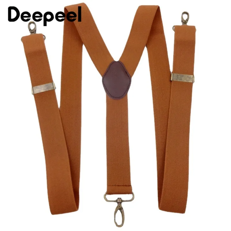 Tirantes elásticos tipo Y para hombre, suspensorio con 3 Clips, hebilla de gancho, para trabajo Y negocios, 3,5x120cm, 1 unidad