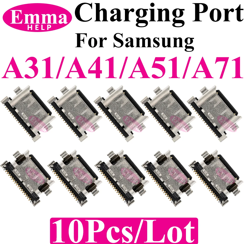 10 шт. USB-зарядное устройство, порт для зарядки, док-станция, оригинальный для Samsung A52 A72 A53 A35 A55 A33 A32 A23 A13 A34 A25 A52s A04 A05 A15