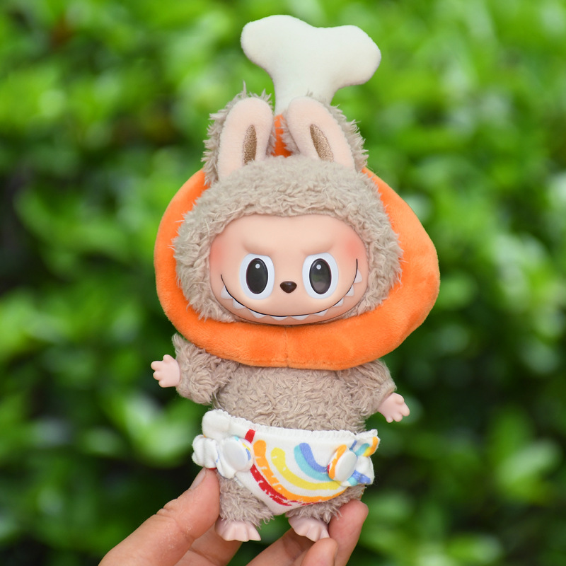 17 センチメートルかわいいミニぬいぐるみの服衣装アクセサリー韓国 Kpop Exo Labubu アイドル人形スカートフード服 DIY キッズギフト