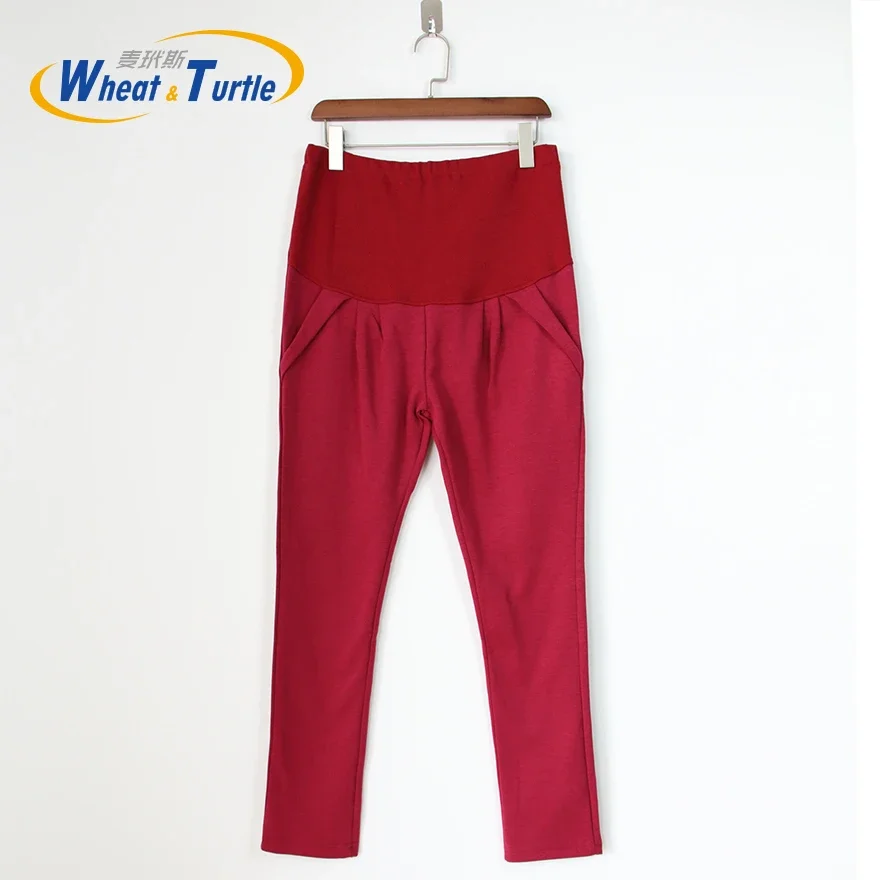 7 색 출산 레깅스 가을 겨울 따뜻한 면화 의류 임신 한 여성을위한 임신 옷 2023 새로운 패션 디자인 바지