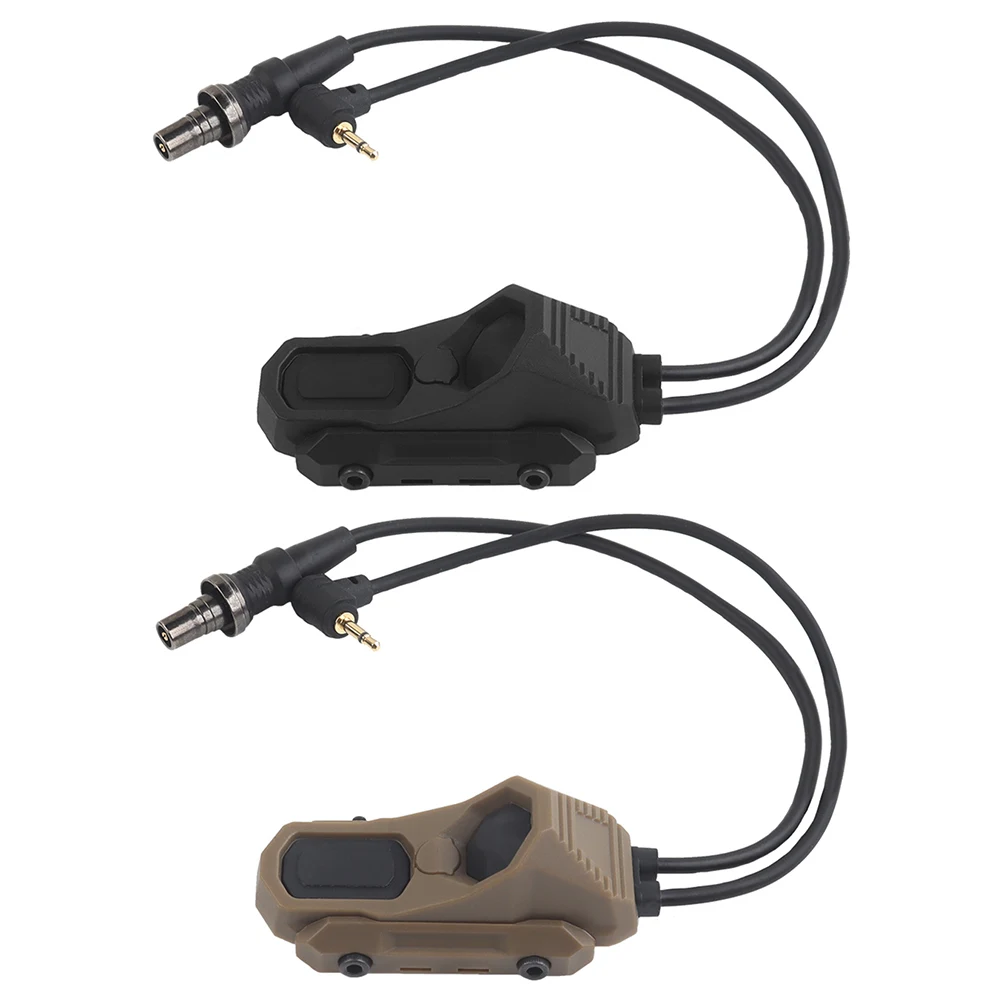 Luz de explorador de caza, interruptor de presión de doble función remoto AXON de dos cables SF/2.5/enchufe de grúa, linterna táctica botón láser PEQ