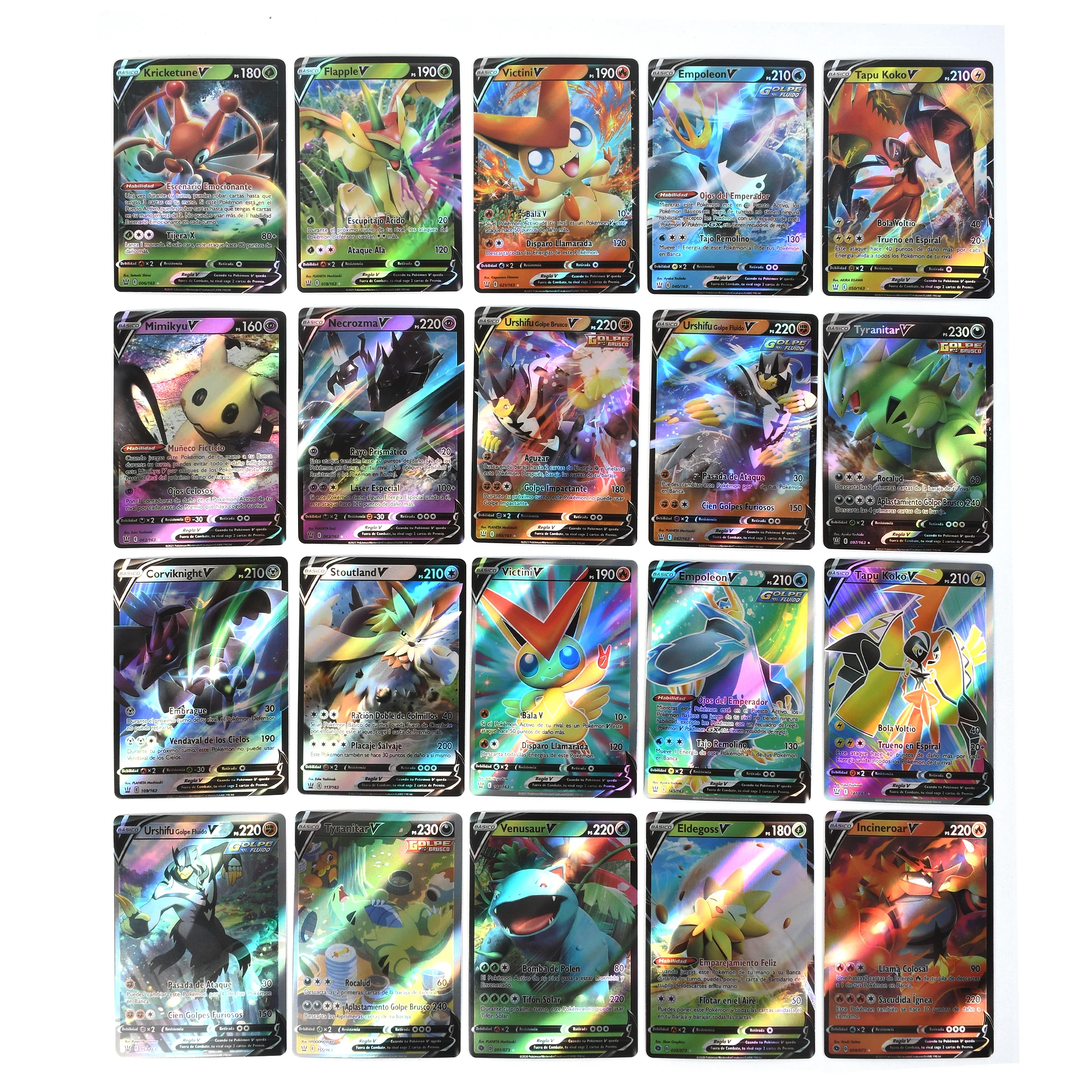 20 шт./компл. испанские карты gx cartas pokemon испанская карта с подарками для детей Gx V Max VMAX