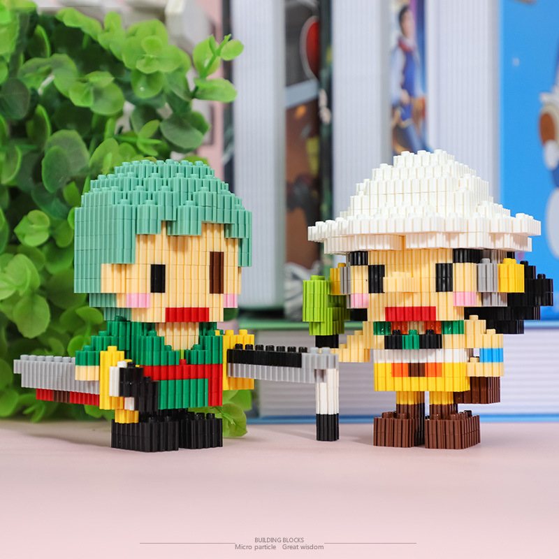 One Piece Connection Building Blocks Luffy Chopper Nami Sanji Zoro Usopp Ace Franky Brook Robi Diamond Brick Фигурка Игрушка для детей