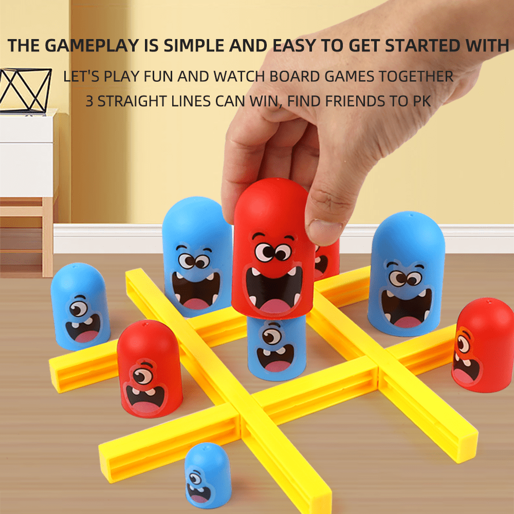 Grappige Tafel Bordspellen Tic Tac Toe Intellectuele Grote Eten Kleine Schaken Interactieve Multiplayer Party Games Speelgoed voor Kinderen Volwassen