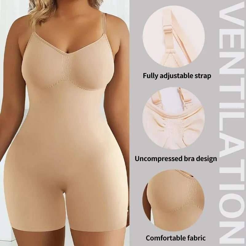 Body con Control de barriga para mujer, ropa moldeadora sin costuras, cintura alta, cinturón plano para el vientre, ropa moldeadora de cuerpo