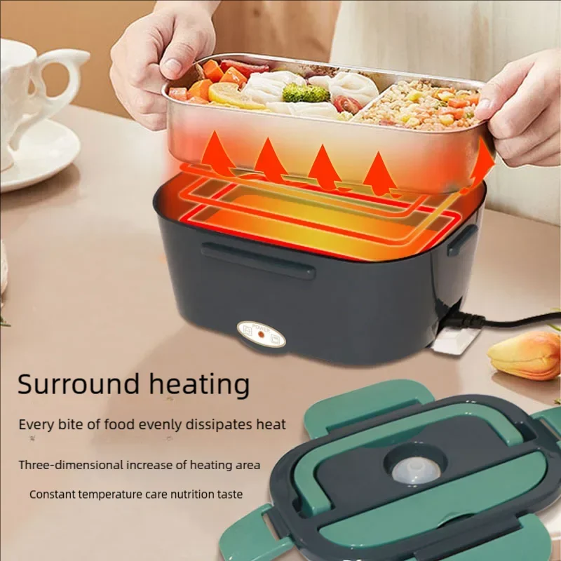 1,5 l 60 W elektrischer Lunchbox-Lebensmittelwärmer, tragbare Lebensmittelheizung für Auto oder Zuhause – auslaufsicher, Mittagessenheizung, Mikrowelle für LKWs