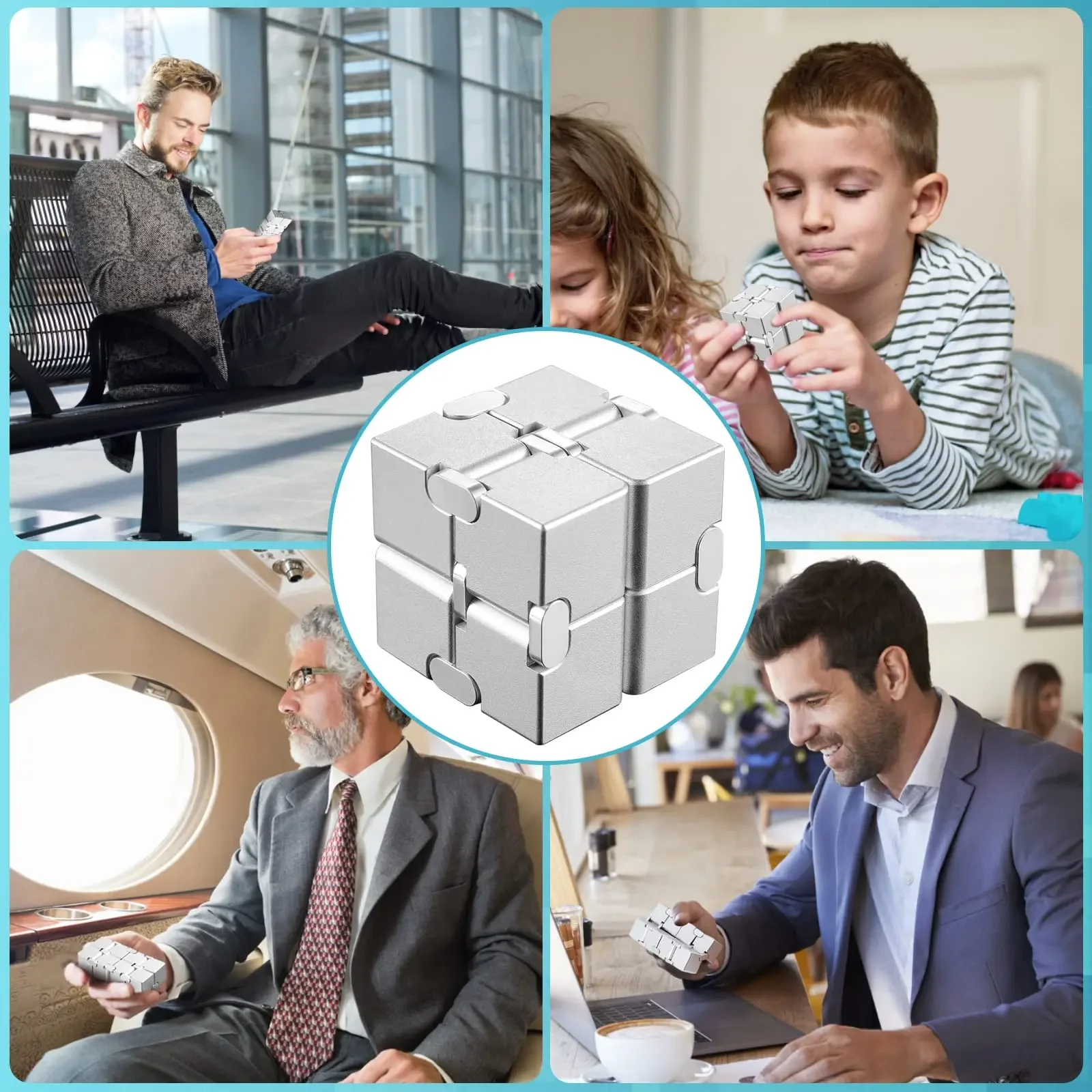 ของเล่นบรรเทาความเครียด Infinity Cube ของเล่นเพื่อการศึกษาแบบพกพา Decompresses ผ่อนคลายของเล่นสําหรับเด็กผู้ใหญ่ของขวัญวันเกิด