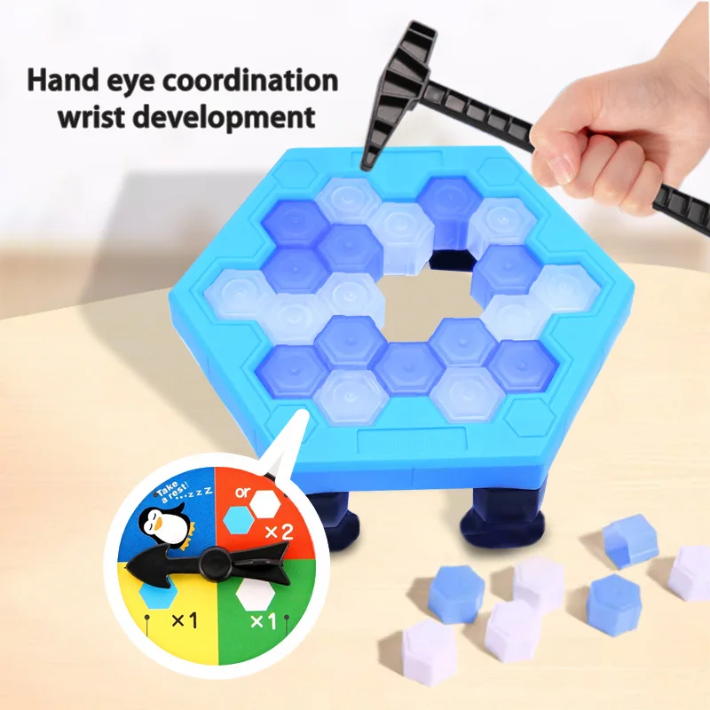 Knocking Ice to Save Penguin Icebreaker Toy Boys and Girls Children's Puzzle Thinking Training Focus Board Game