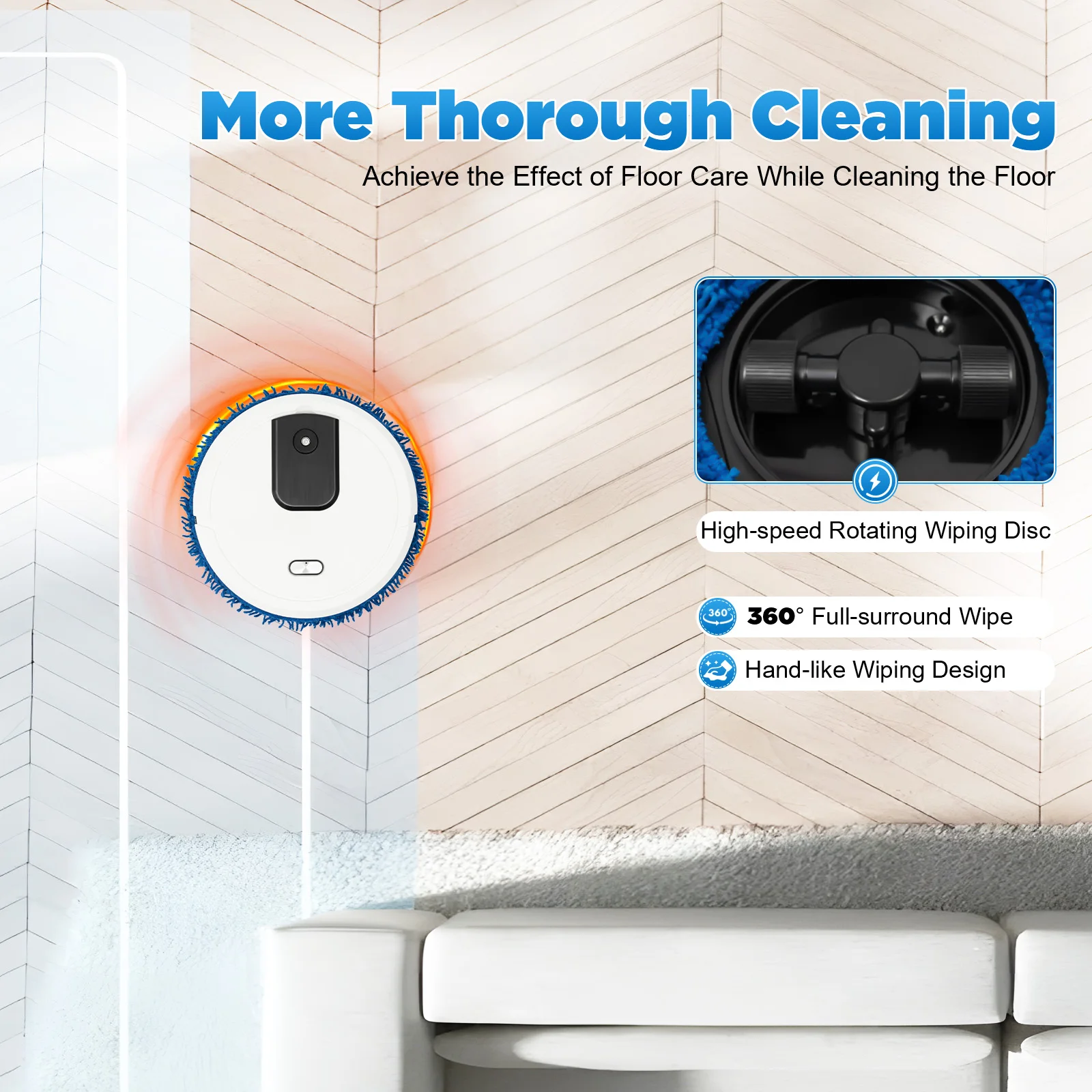 Robot Vacuum Cleaner Mopping Machine Robot Sweeper Wet Dry Home Mini Auto Sweeping Robot Suction Electric Mops 5w