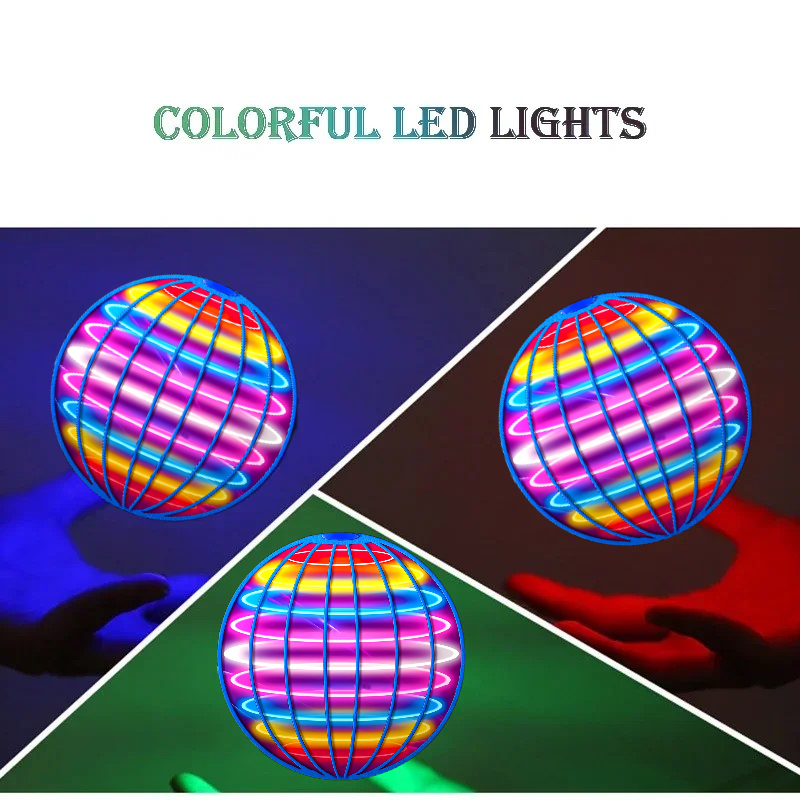 Flying Ball Spinner Speelgoed Handbediening Drone Helikopter 360 °   Roterende Mini UFO met Light Coy Kids Gifts Game Kinderen Sportbal
