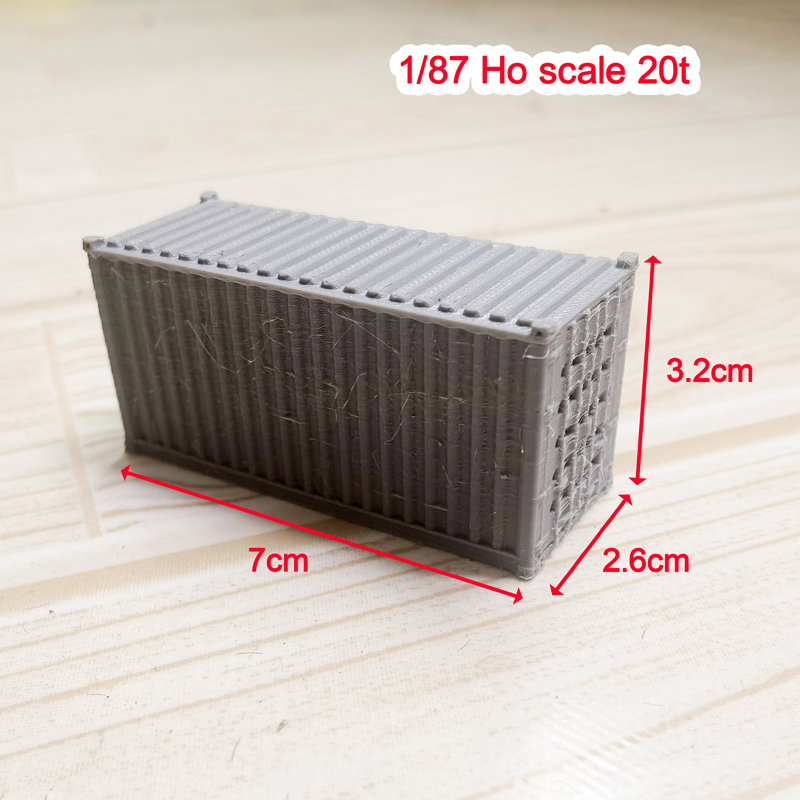 貨物コンテナモデルトレーニングおよび鉄道シーン、貨物車、自由奔放に生きるスケール1:87、20フィート、10フィート、20フィート、バッグあたり2個