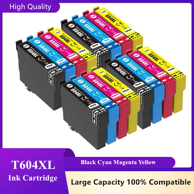 Cartucho de tinta Europa 604 T604 604XL para Epson XP-2200 XP-2205 WF-2810 XP-3200 XP-3205 XP-4200 XP-4205 WF-2910 WF-2930 WF-2935