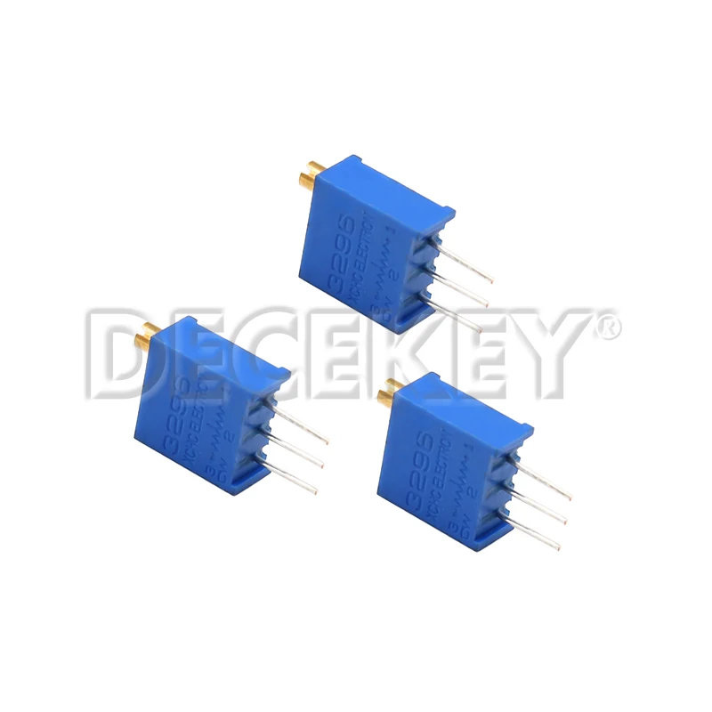 10 Uds 3296W potenciómetro precisión resistencia ajustable recorte multivuelta 1K 2K 5K 10K 100K 103 100R potenciómetro recortador