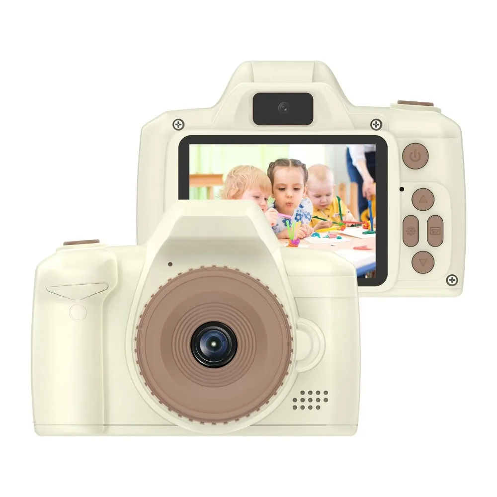 Mini Camera Toys for Kids, Long Lens, Cartoon Camera, 1080P, 2.4 Polegada Screen, Photo Record, Life, Presentes de aniversário para meninos e meninas