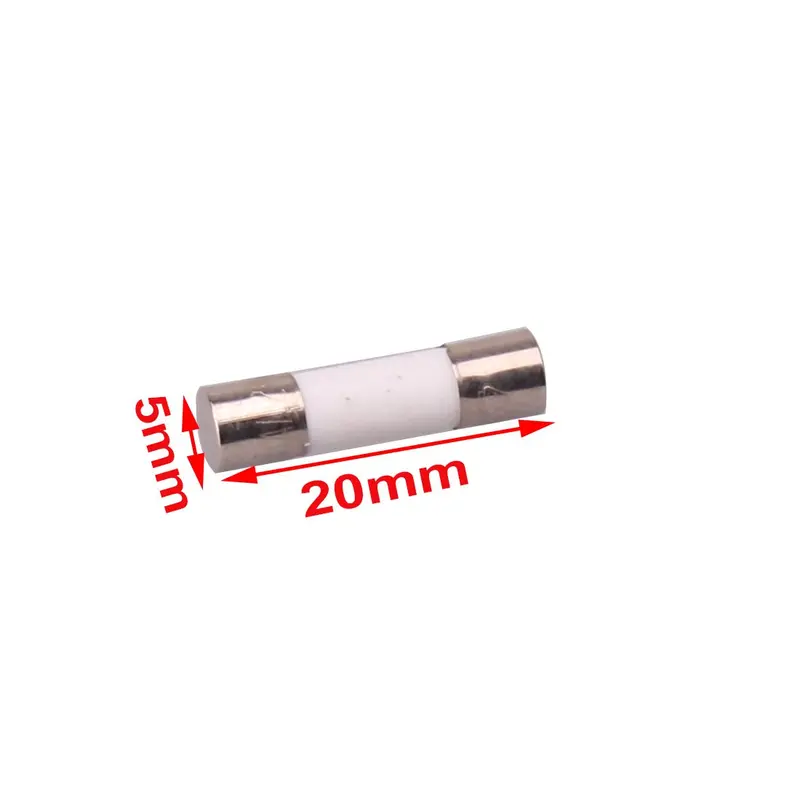 10 unids/lote 5x20mm 250V fusible cerámico de soplado rápido 0.1A 0.25A 0.5A 1A 2A 2.5A 3A 3.15A 4A 5A 6A 6.3A 8A 10A 15A 16A 20A 30A