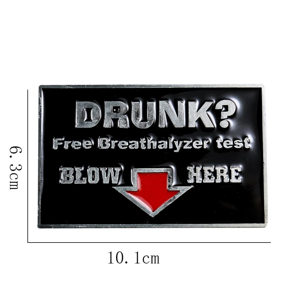 Metal Belt Buckle Mischievous Drunk Character Hip Hop Style Jeans Accessories Belt Fastener for Men's Spoof Gift Fits 4cm