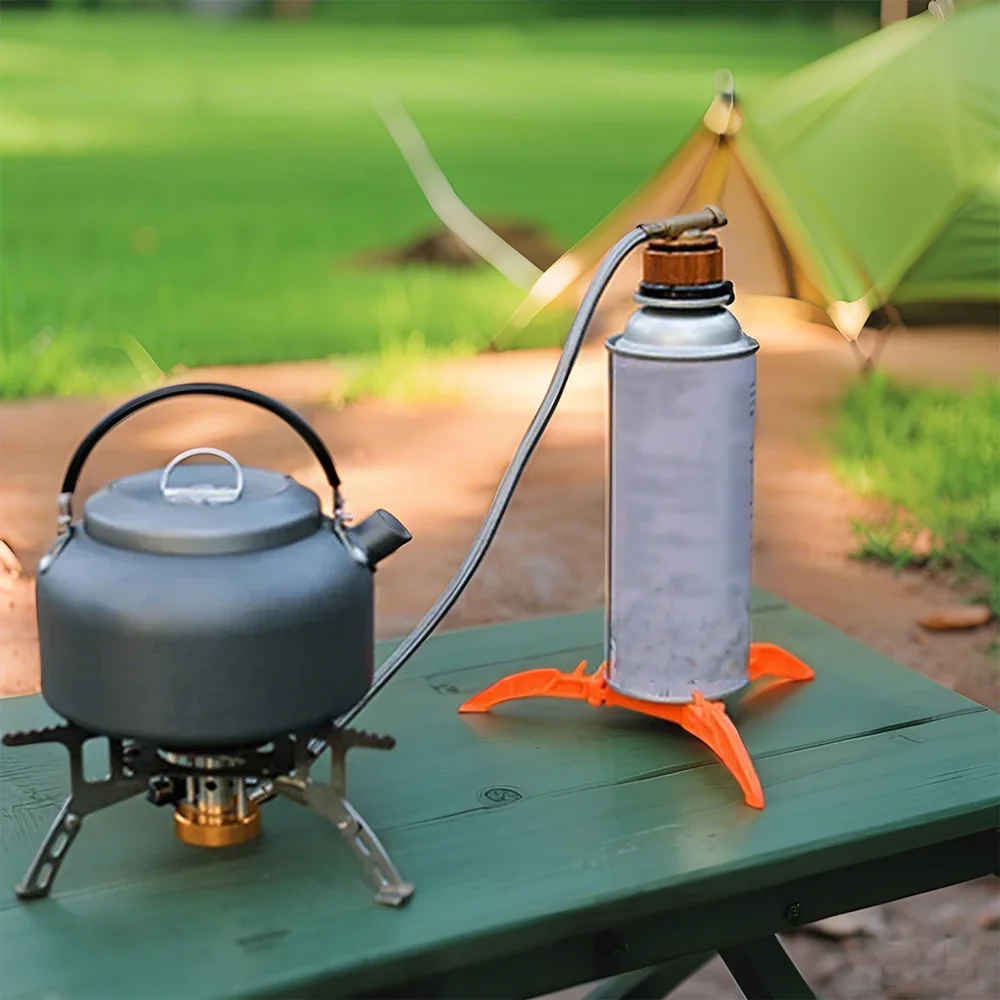 ​ ​ ​ ​ ​ ​ Soporte portátil para recipiente de gas ​ ​   Trípode Universal con marco plegable para acampar al aire libre, tanque de Gas, soporte de Base para estufa, suministros para acampar
