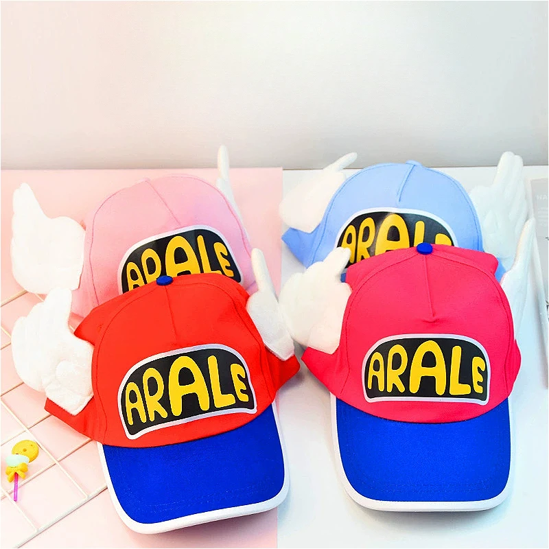 Cappello con lingua d'anatra Cappello con ala d'angelo dei cartoni animati adatto sia per uomini che per donne, cappello da baseball casual, cappello parasole per esterni regolabile