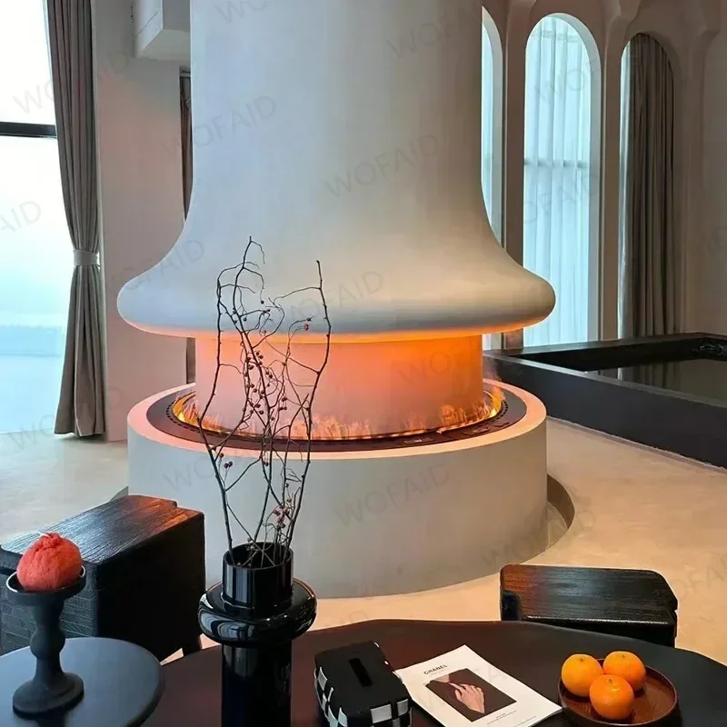 Умный дом 3D камин, водяной паровой увлажнитель, светодиодный декоративный пламя, ТВ-стена, звук дров, растрескивание парового электрического камина