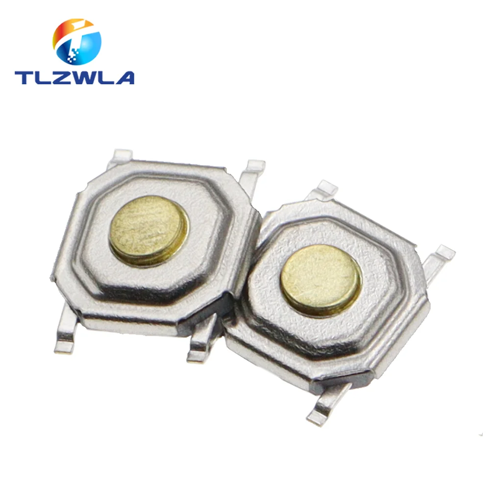 100 шт. 4X4X1,5 мм SMD тактильный тактовый кнопочный микропереключатель 4*4*1,5 мм кнопка с медной головкой ключи кнопка 4Pin
