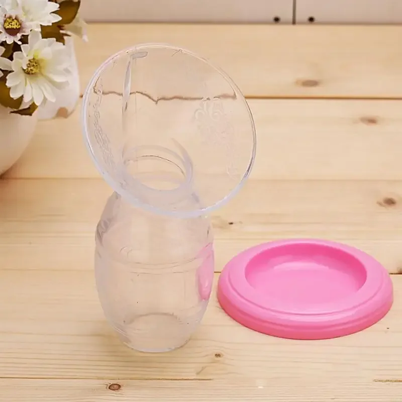 Manuelle Brust-Silikon-Anti-Müsse, Milchpumpe, Muttermilch-Sammelbecher für Neugeborene, Mädchen, Jungen, Stillen