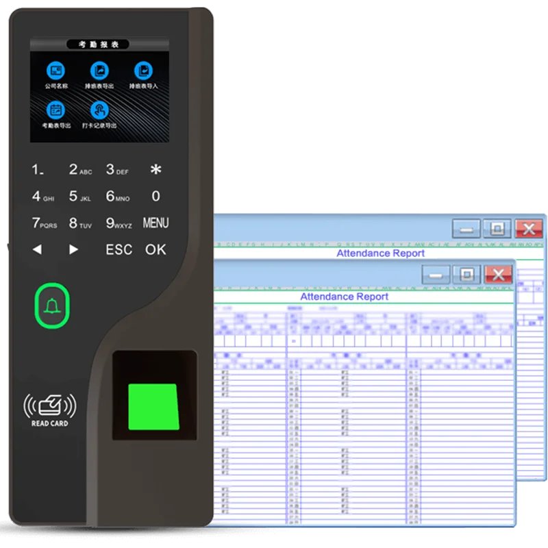 2.4 Oprogramowanie do rejestracji obecności za pomocą linii papilarnych APP Cloud Hasło RFID Kontrola dostępu Skaner linii papilarnych Obecność linii papilarnych pracownika