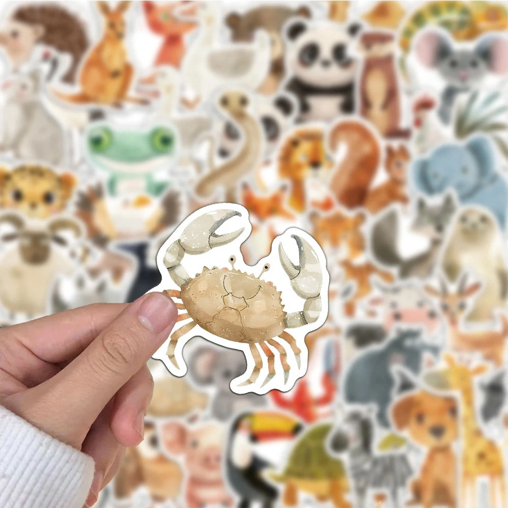 10/30/50pcs 귀여운 만화 어린이 책 그림 동물 낙서 스티커 노트북 전화 냉장고 미적 스티커 어린이 장난감