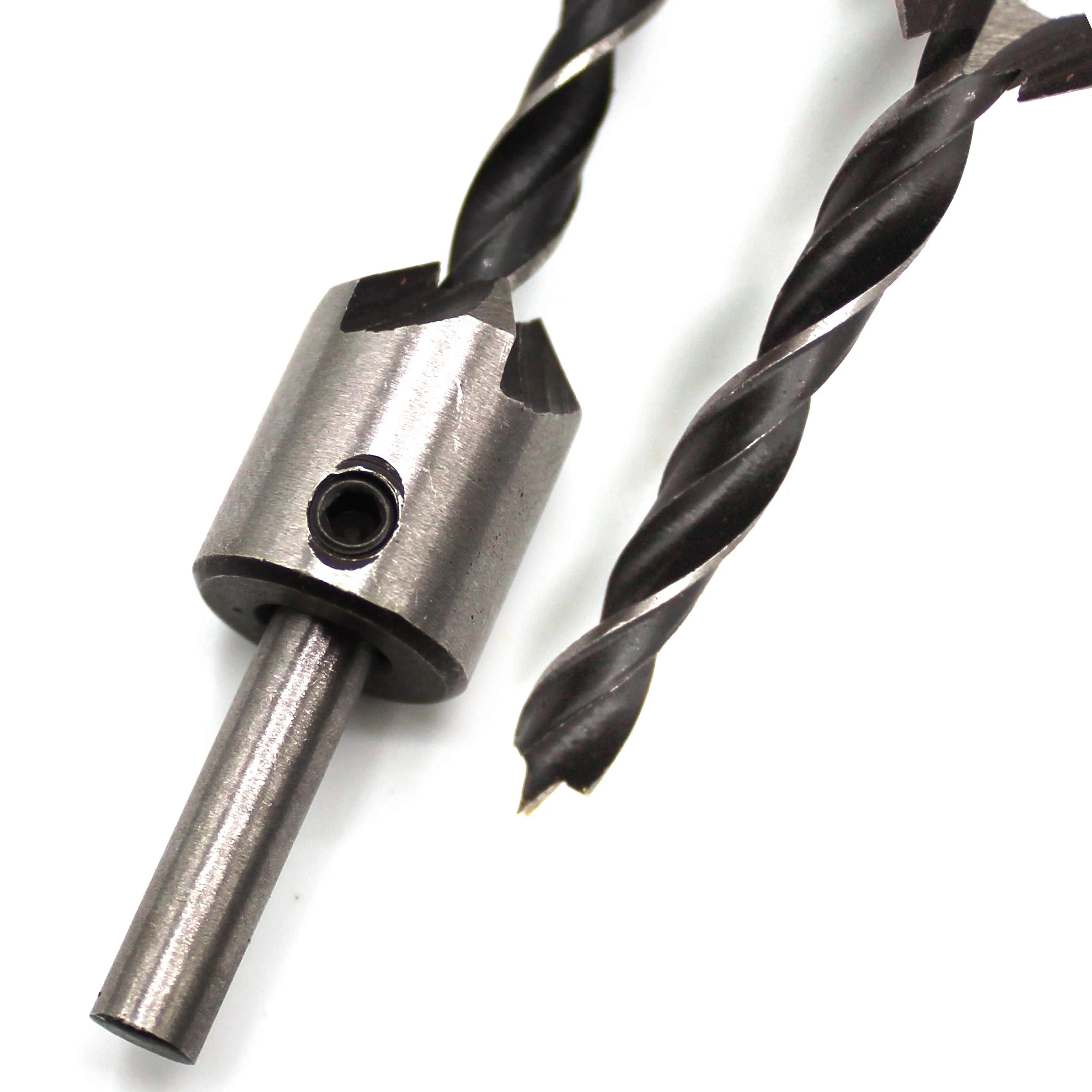 4pc Three Pointed Woodworking Counterbore Drill 3-6mm Reaming Drill Screw Chamfering Drill Bit Hole Opener Tool Set