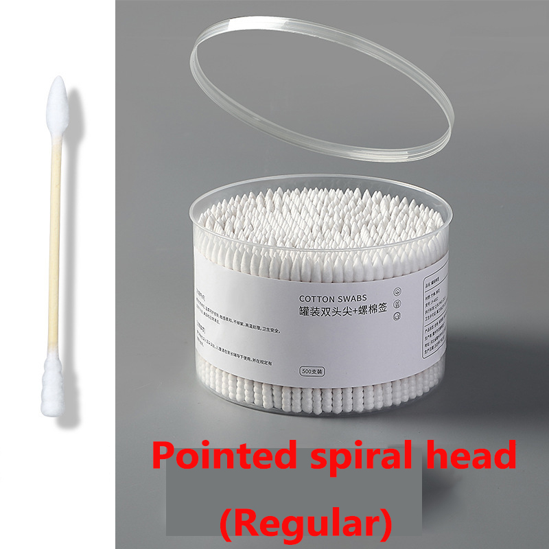 500 pçs encaixotado algodão cosmético cabeça dupla cotonete de algodão feminino maquiagem cotonetes para varas de madeira nariz orelhas ferramentas de limpeza