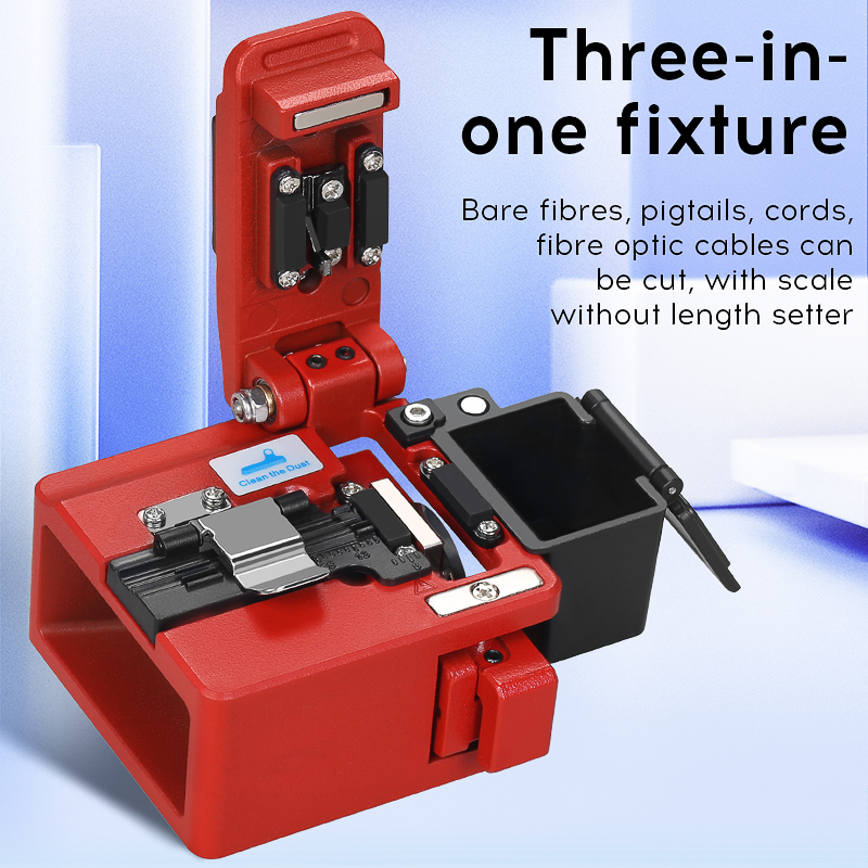 COMPTYCO Fiber cleaver AUA-X5 Red FTTT Fiber Optic Knife Tools cutter High Precision Cleaver 16 point blade