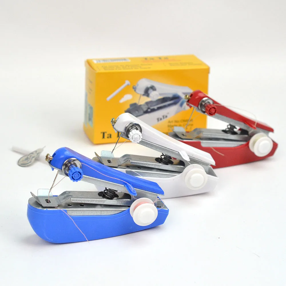 Thuis Handheld Naaimachine Draagbare Outdoor Reizen Kleding Stoffen DIY Stiksels Naaigereedschap Mini Handmatige Stitch Handwerkmachine
