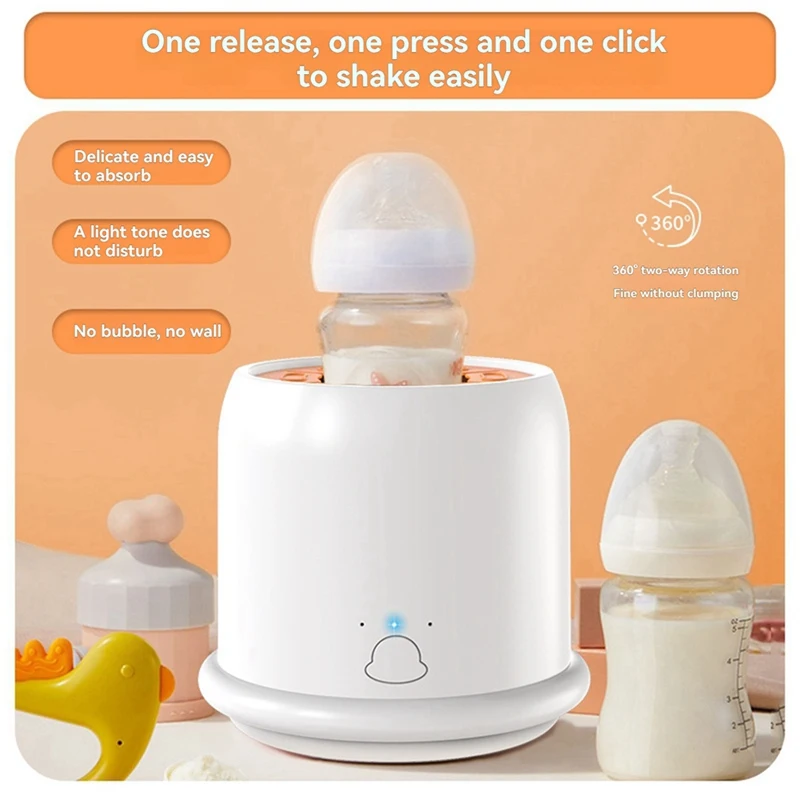 ABUM-Agitador de biberones recargable por USB, licuadora de leche portátil para alimentación, mezclador de fórmula para el cuidado del bebé en casa de amplia aplicación