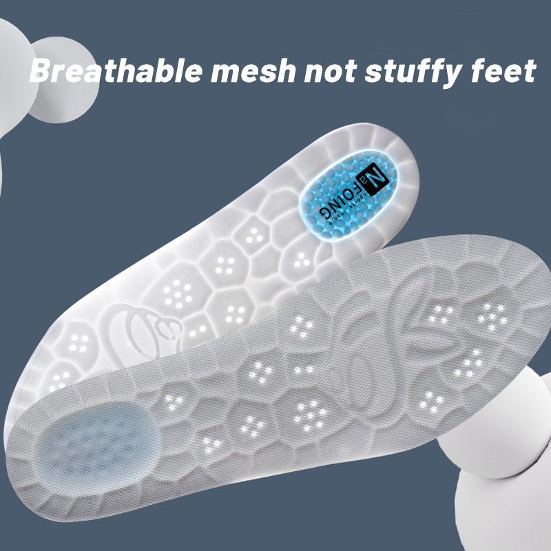 1 par de palmilhas esportivas premium para sapatos, amortecimento macio e respirável com absorção de choque para homens e mulheres ideais, almofadas de cuidados com os pés