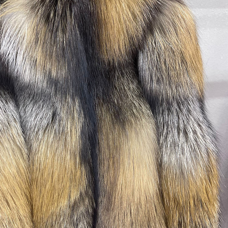 女性用シルバーフォックスファーコート,厚手,柔らかくて暖かい,ジャケット,高級アウターウェア,女性用ファッション,冬,2022