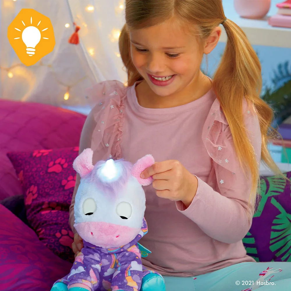 Original FurReal Sweet Jammiecorn Unicorn Interactive Plush Toy Light Up Toy with 30+ Sounds and Reactions Unicorn Soft Cute Toy
