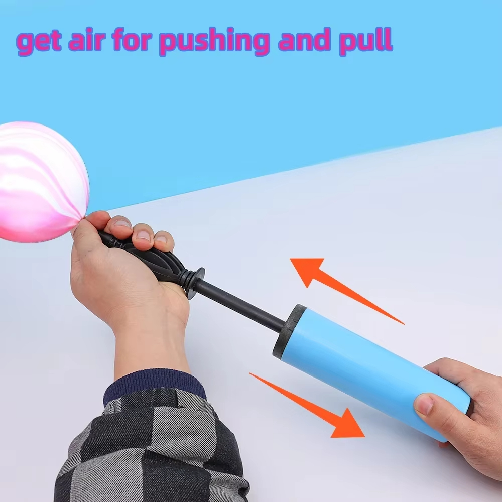 สุ่มปั๊มบอลลูน Air Inflator Hand PUSH แบบพกพาบอลลูนอุปกรณ์เสริมสําหรับงานแต่งงานวันเกิด PARTY อุปกรณ์ตกแต่ง