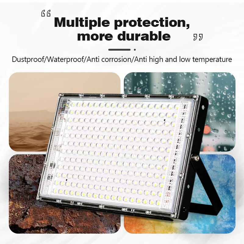 Luz de inundación Led 50W 100W 200W IP65 impermeable LED220V reflector para exteriores Reflector LED lámpara de calle luces de inundación de pared