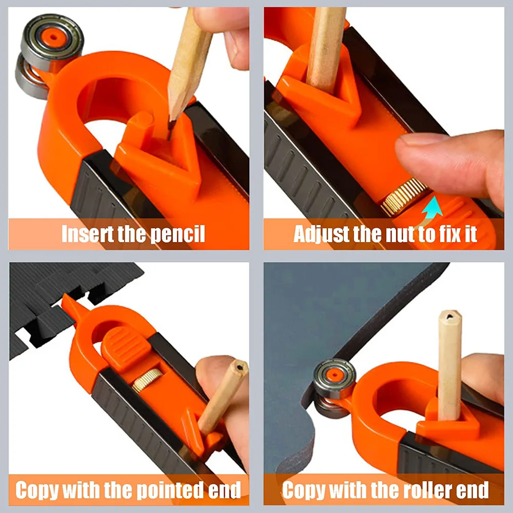 New Contour Gauge Scribe Tool Precise Profile Tools Irregular Shape Duplicator for DIY Woodworking Edge Corner Measure Tools