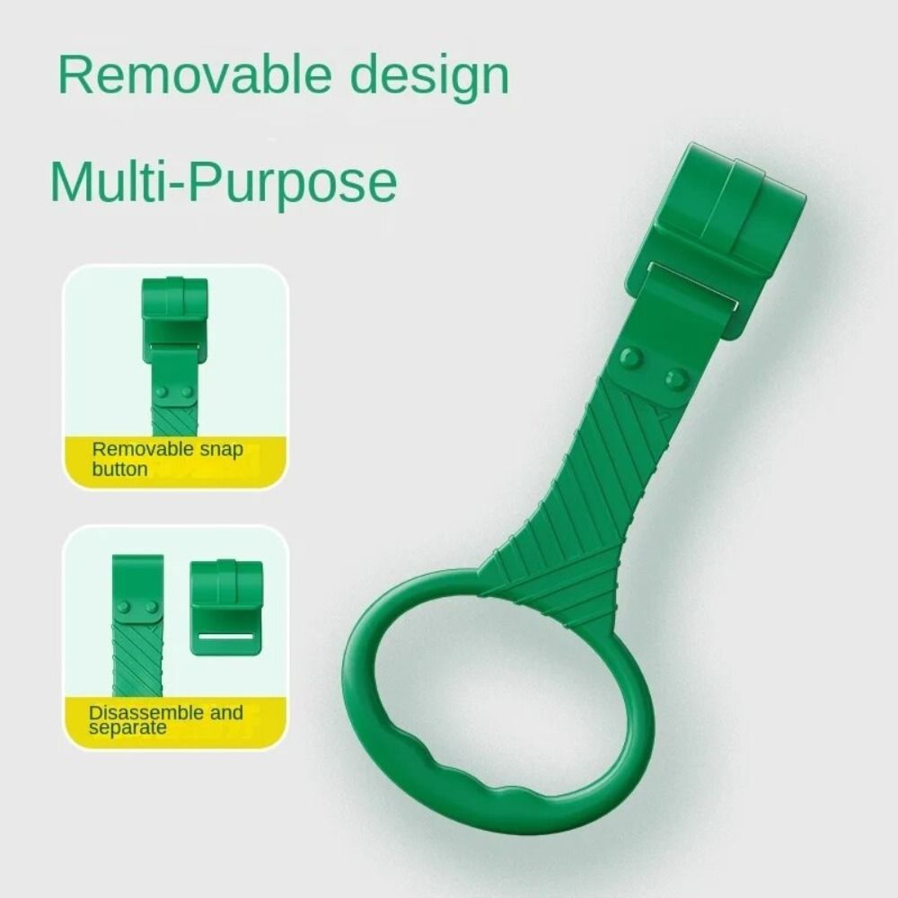 1pc Plastic Pull Ring for Playpen Solid Color Baby Crib Hooks Stand Rings Baby Walking Assist Tools Creative Bed Accessories