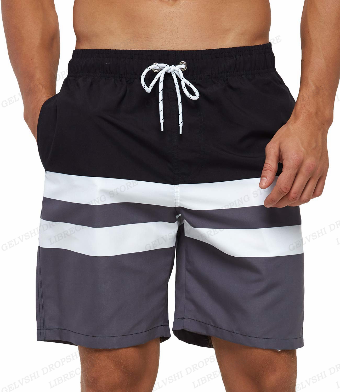Pantalones cortos de natación para hombre, tabla de surf a rayas 3d, pantalones cortos de playa para niños, bañadores para hombre, pantalones deportivos para Fitness, calzoncillos para niño