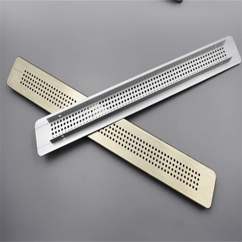 1 шт., дышащая сетчатая прямоугольная плоская вентиляционная решетка из алюминиевого сплава, шкаф для обуви, декоративная вентиляционная решетка