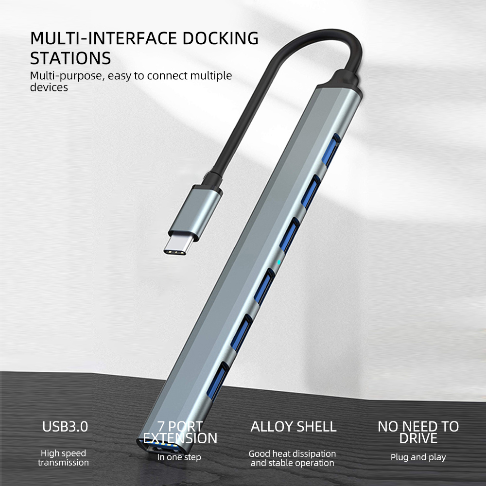 USB HUB USB 3,0 HUB USB 2,0 HUB USB C HUB tipo C HUB multidivisor de alta velocidad 5Gbps para PC ordenador multipuerto USB A HUB puerto