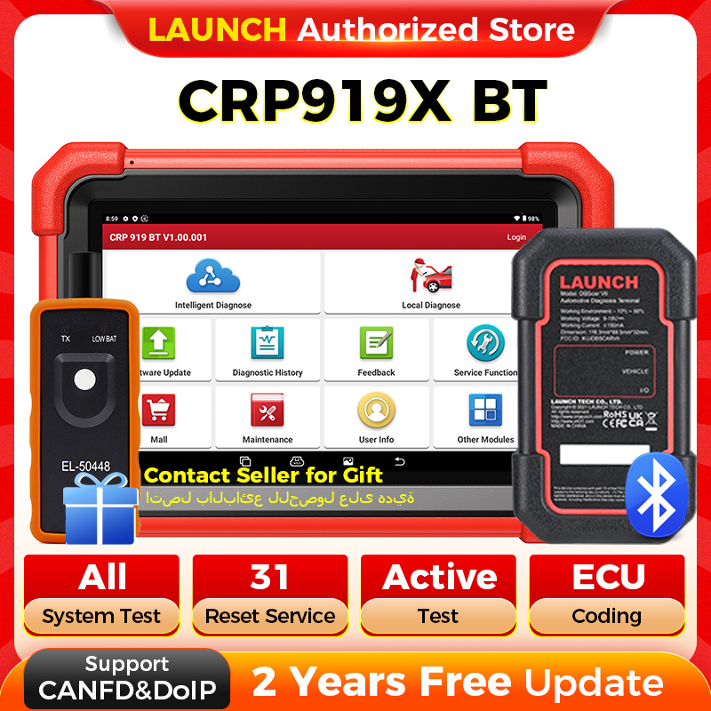 Nieuwe LANCERING X431 CRP919X BT OBD2 Scanner Automotive Diagnostic Tools Auto CANFD DOIP ECU Codering Professionele Scan